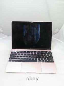 2016 12 Apple Macbook Rose Gold Turns On Screen Is Cracked Parts/repair