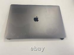 Apple 15 MacBook Pro A1990 Mid 2018 2019 LCD Screen Display Assembly Grey Lid L