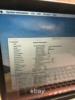 Apple MacBook Pro 15 2014 2.2GHz i7 16gb RAM 256gb SSD SCREEN Issue Dents