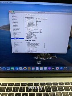 Apple MacBook Pro 15 Retina (2013) i7 2.7GHz 16GB 512gb SSD Screen Wear