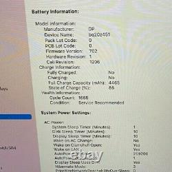 Apple MacBook Pro 15 Retina (2014) 2.2Ghz i7 16GB 256GB Screen Wear / Battery