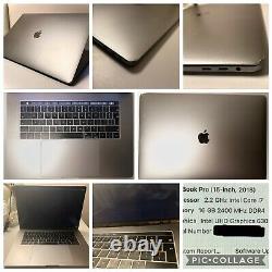 Apple MacBook Pro 15 Touch Bar 2.2GHz i7 256GB (Space Grey) Screen Damage