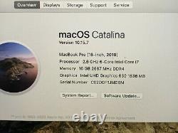 Apple MacBook Pro (16-inch 2019) 2.6 GHz Intel core i7 512GB SSD 16GB RAM A2141