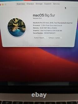 Apple MacBook Pro Retina 13.3 256GB, 2016, Space Grey, 8GB RAM, i5 SCREEN FAULT