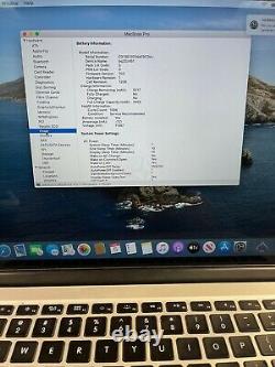 Apple MacBook Pro Retina 15 (2013) i7 2.6GHz 16GB 256GB Screen Wear / Battery