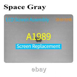 For Apple Macbook Pro 13 Replacement A1989 LCD Screen MV962LL/A 2019 Space Gray