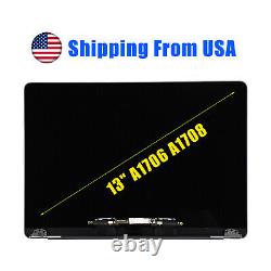 Gray for MacBook Pro A1706 A1708 2016 2017 13 LCD Display Screen Full Assembly