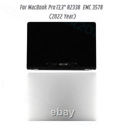 LCD Display Screen+Top Cover For MacBook Pro 13.3 M1 A2338 2022 EMC 3578 Silver