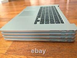 Lot of 4 a1398 Macbook Pro retina 15 late 2013-2014 No screen 80-300 cycle READ