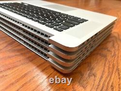 Lot of 4 a1398 Macbook Pro retina 15 late 2013-2014 No screen 80-300 cycle READ