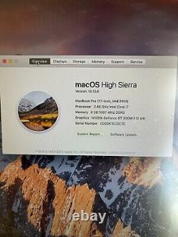 MacBook Pro 17 inch Mid 2010. Upgraded. Matte Finish Screen. 1 TB SSHD 8GB RAM