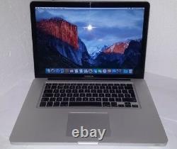 Macbook Pro A1286 15.4 Screen 8gb Memory 500gb Hard Drive El Capitan