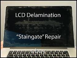 Macbook Pro Retina A1398 15 Late 2013 Screen LCD Delamination Antiglare Repair